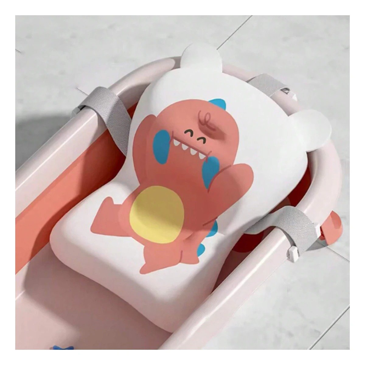 PACK6 COJIN MODELO DINOSAURIO ROSADO BLANCO PARA BANERA INFANTIL - 3
