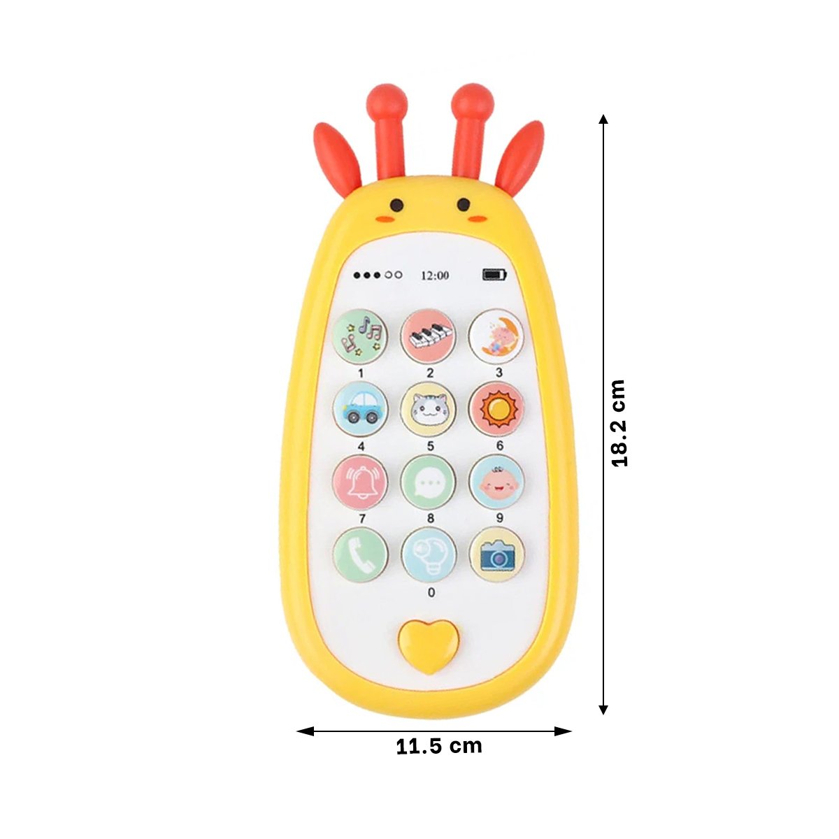 PACK2 SMARTPHONE EDUCATIVO GIRAFA AMARILLO BILINGUE DIDACTICO Y+PAPEL REGALO - 4