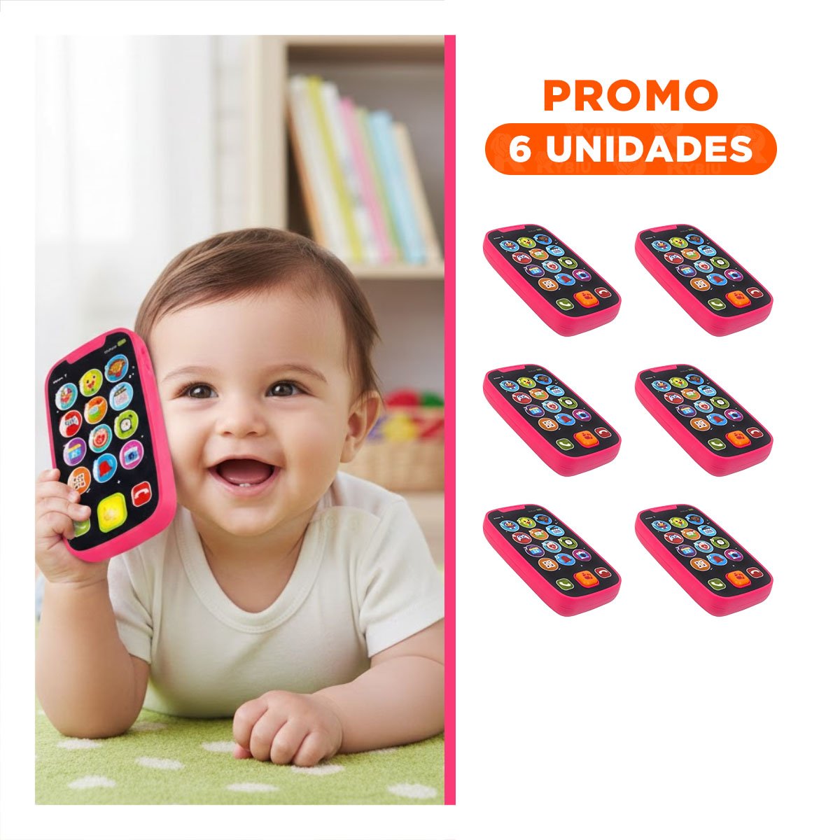 Teléfono Juguete Interactivo Con Luces Y Música Para Bebés – Estimulación Temprana Y Coordinación Mano-Ojo