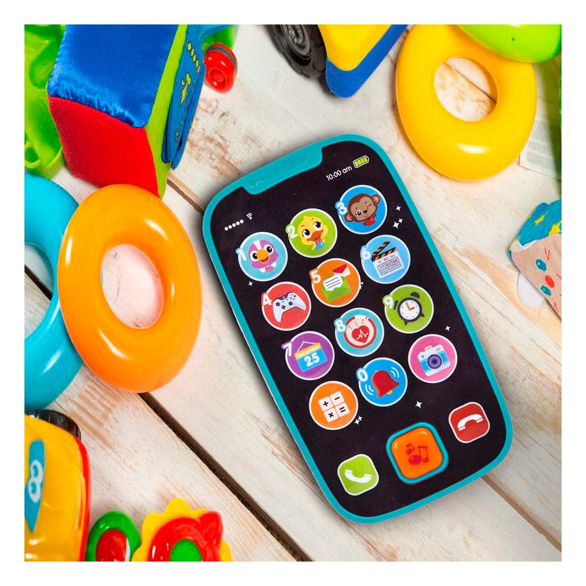 SMARTPHONE DIDACTICO CELESTE MUSICAL PARA ACTIVIDAD TEMPRANA - 2