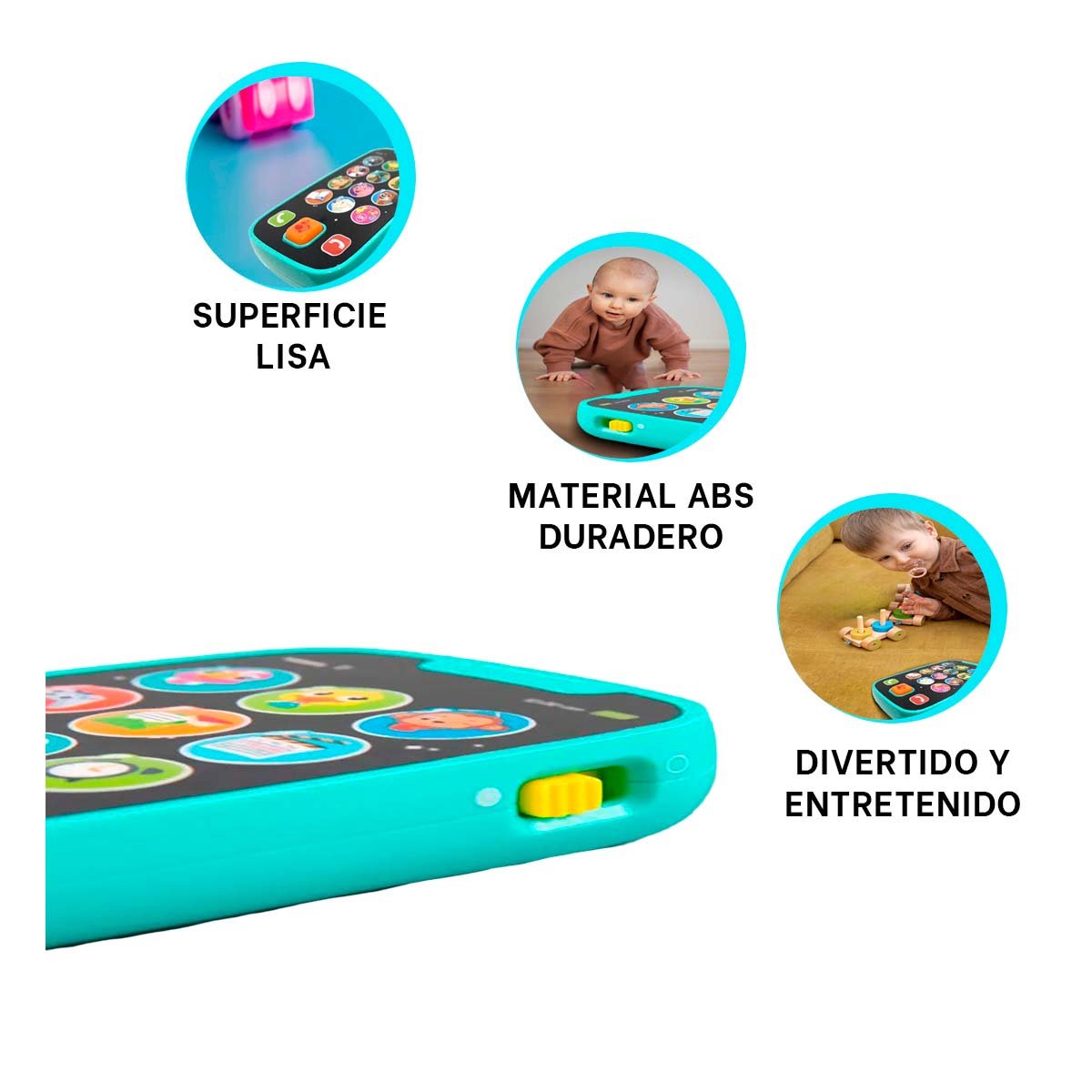 SMARTPHONE DIDACTICO CELESTE MUSICAL PARA ACTIVIDAD TEMPRANA - 3