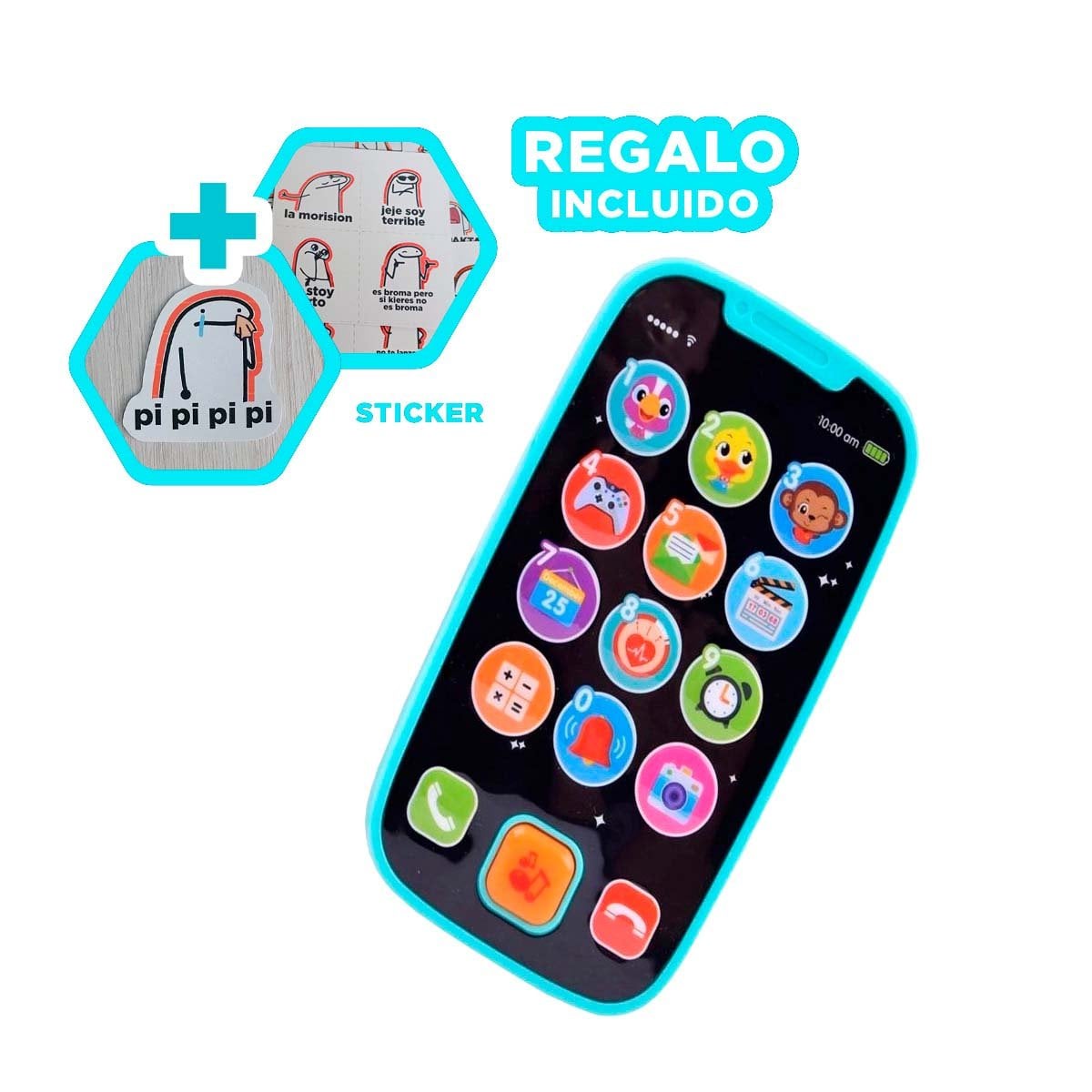 MOVIL RECREATIVO CELESTE MUSICAL PARA ESTIMULO SENSORIAL Y+REGALO STICKER - 1