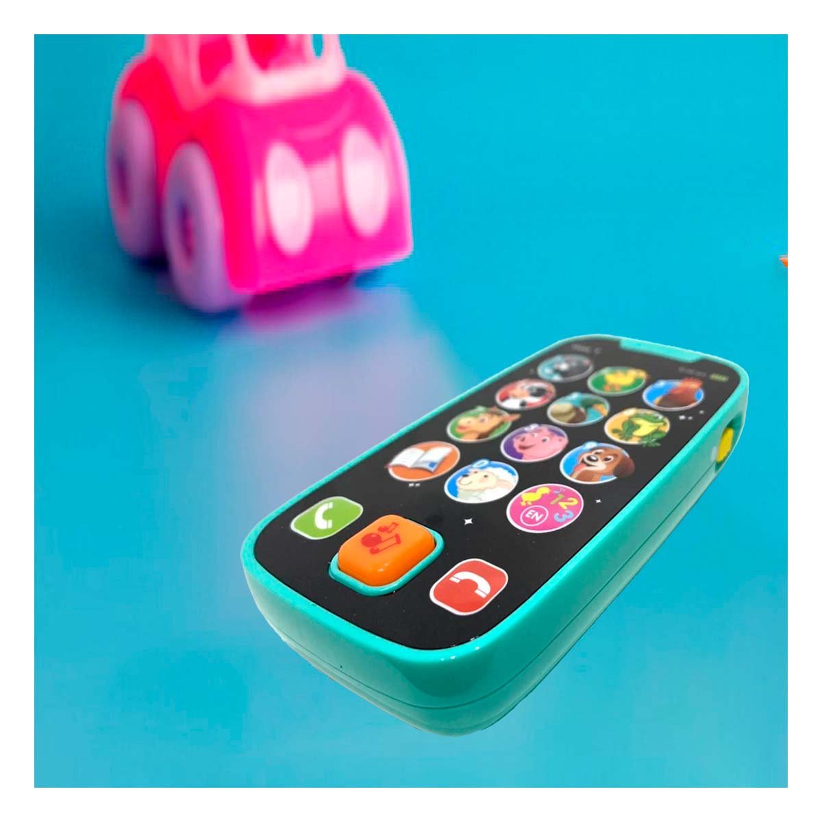 CELULAR DIDACTICO CELESTE CON BOTONES SONOROS DIVERTIDOS Y+LIGAS REGALO - 2
