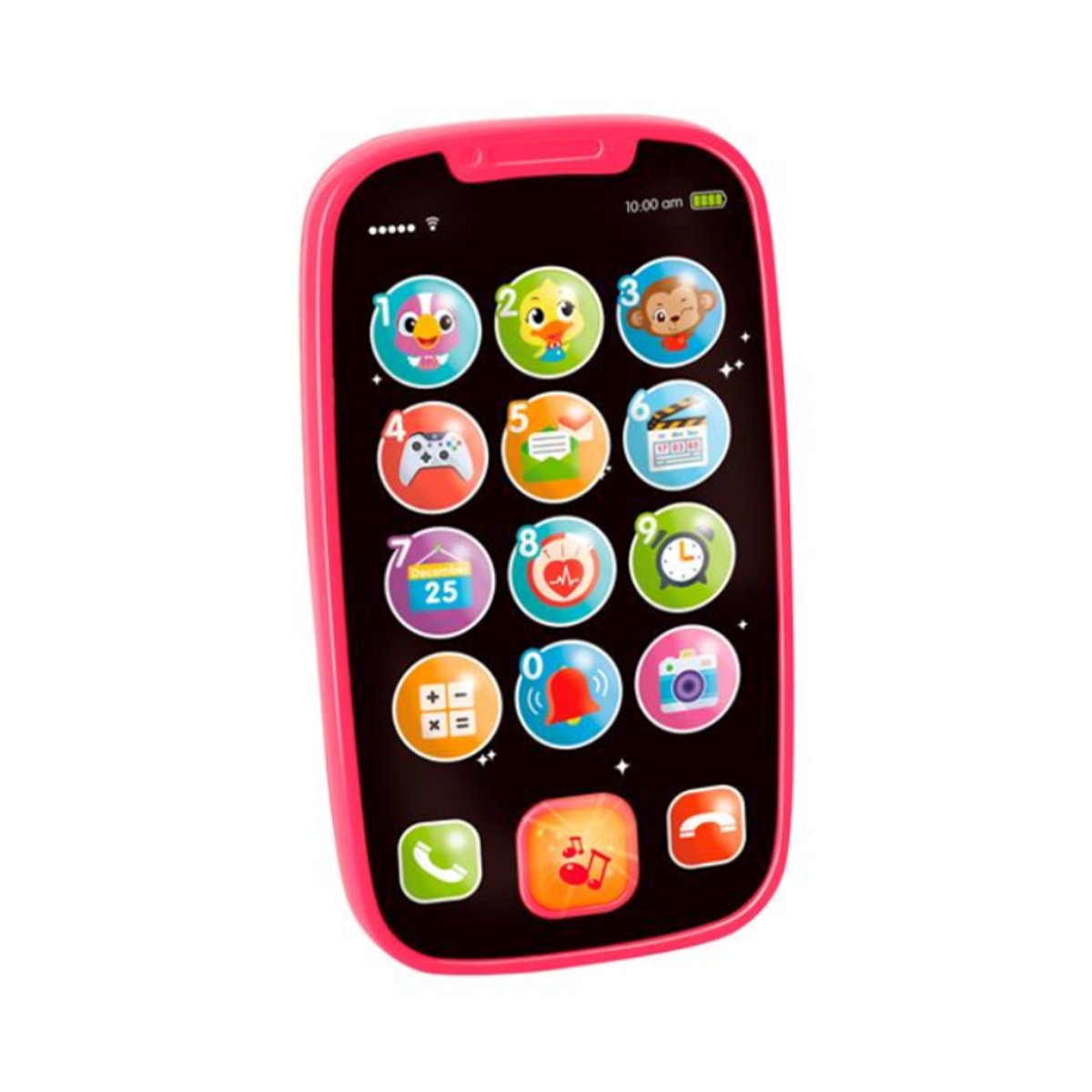 SMARTPHONE MUSICAL ROJO INFANTIL EDUCATIVO PARA JUEGO EN CASA Y+REGALO STICKER - 3