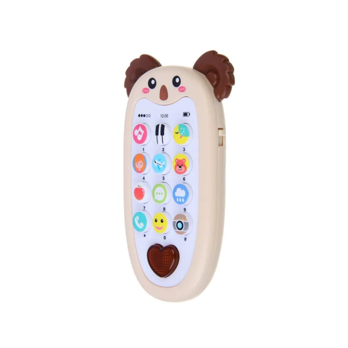 PACK6 TELEFONO DE JUGUETE KOALA MARRON BILINGUE EDUCATIVO Y+REGALO STICKER - 2