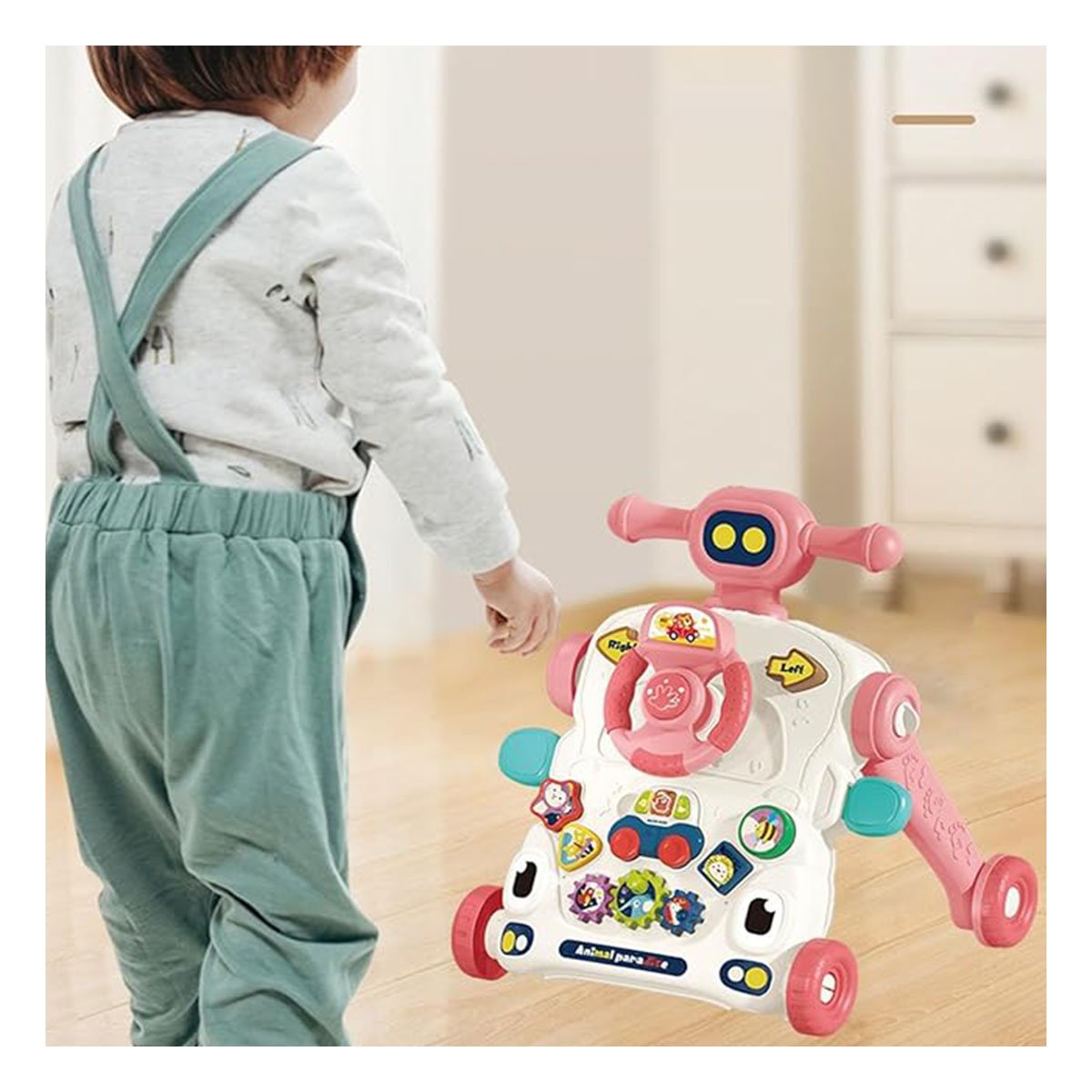 PACK2 CENTRO DE ACTIVIDADES DE TUERCAS ROSADO PARA HOGAR MODERNO - 5