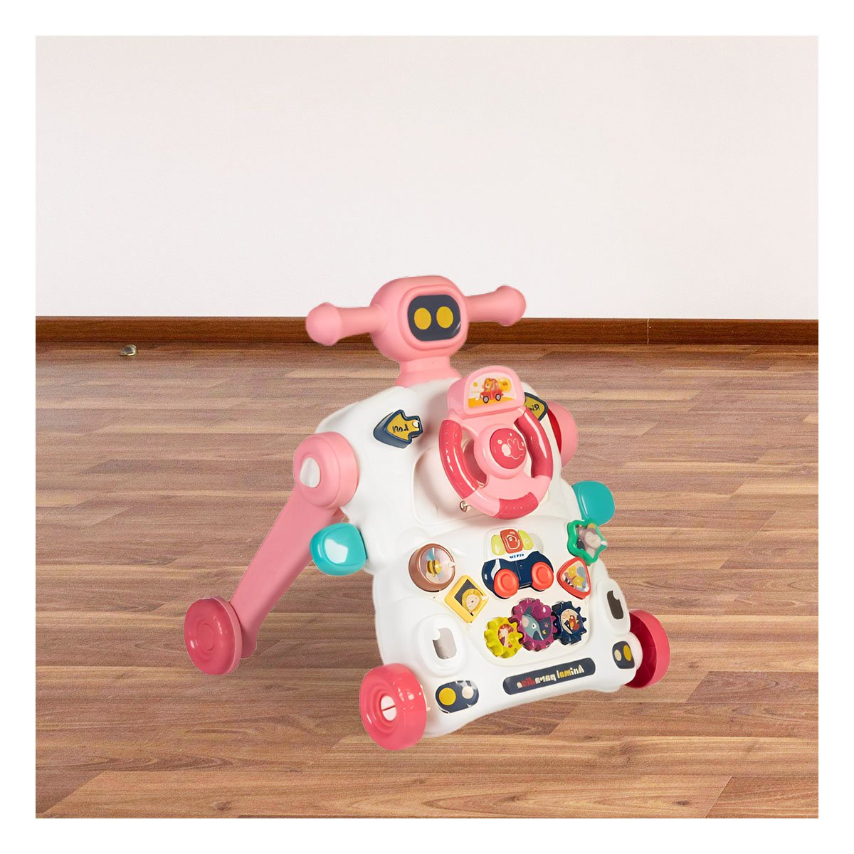 PACK2 CAMINADOR CON FIGURA DE TUERCAS ROSADO PARA NINOS DE CALIDAD Y+REGALO STICKER - 3