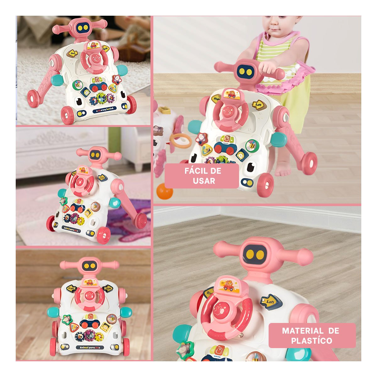JUGUETE DE TUERCAS ROSADO PARA NINOS CON GANAS DE JUGAR Y CREAR Y+POST IT - 5