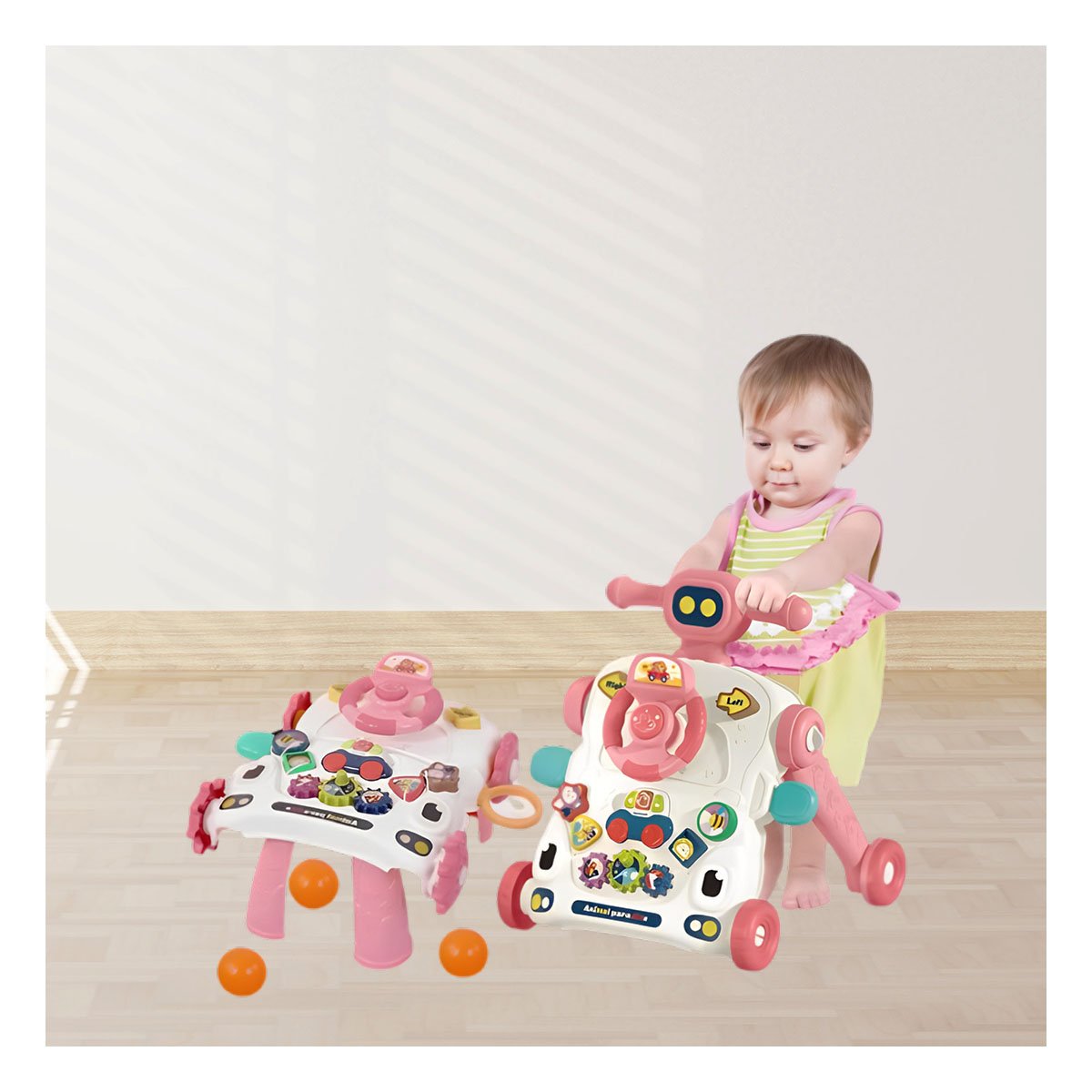 CORREPASILLOS ROSADO DE TUERCAS PARA CAMINAR Y JUGAR EN CUARTO Y+LIGAS REGALO - 2