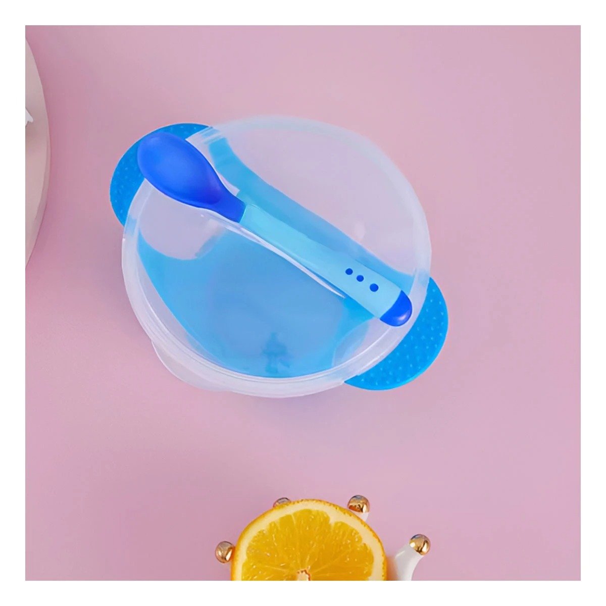 PACK12 TAZON ANTIDESLIZANTE AZUL CON CUBIERTO COMODO Y TAPA DE SELLADO SEGURO - 5