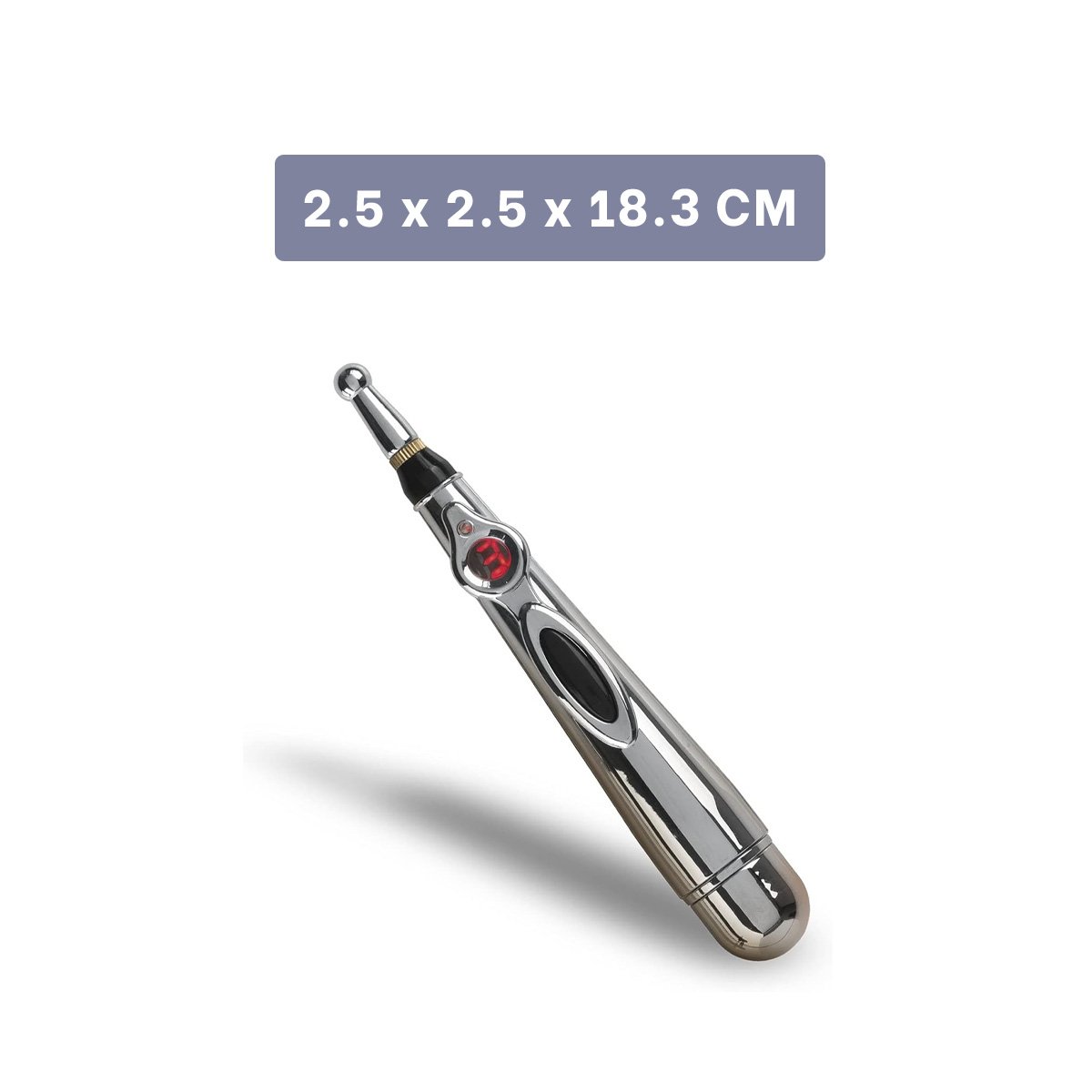 LAPIZ MASAJEADOR ELECTRICO DE SALUD Y BELLEZA PLATEADO CON BASE RESISTENTE Y+REGALO STICKER - 4