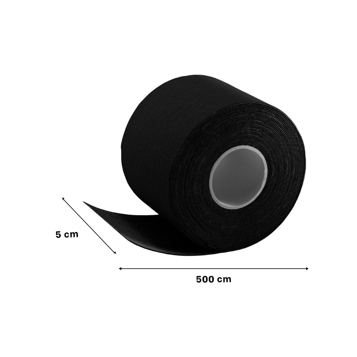 VENDAJE KINESIOLOGICO 5M X 5CM NEGRO CON ADHESION UNIFORME - 4