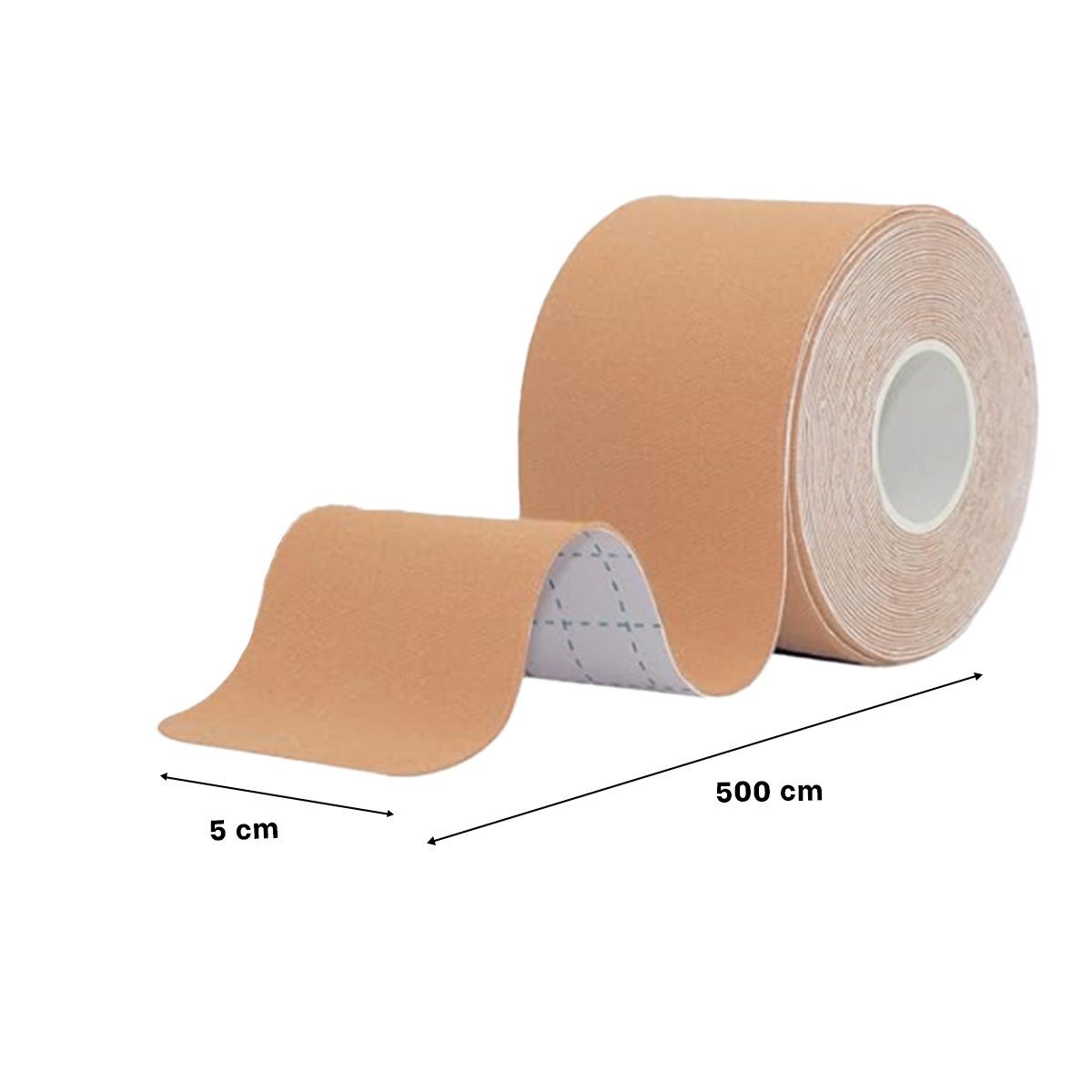 VENDAJE KINESIOLOGICO 5M X 5CM BEIGE CON ADHESION UNIFORME - 4