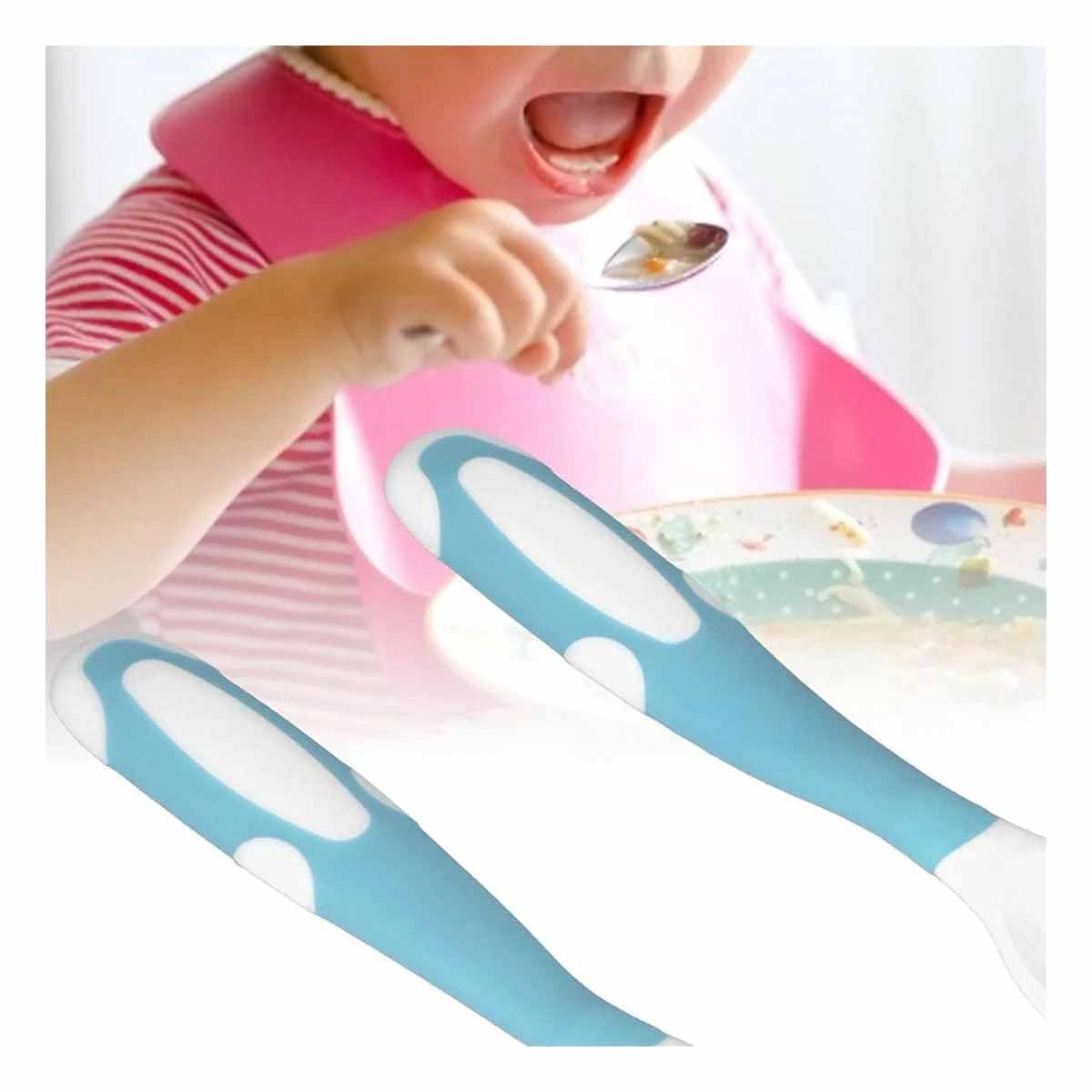 PACK2 KIT COMIDA MODELO ANTIDESLIZANTE PARA BEBE CELESTE CON VARIEDAD DE USO Y+PAPEL REGALO - 5