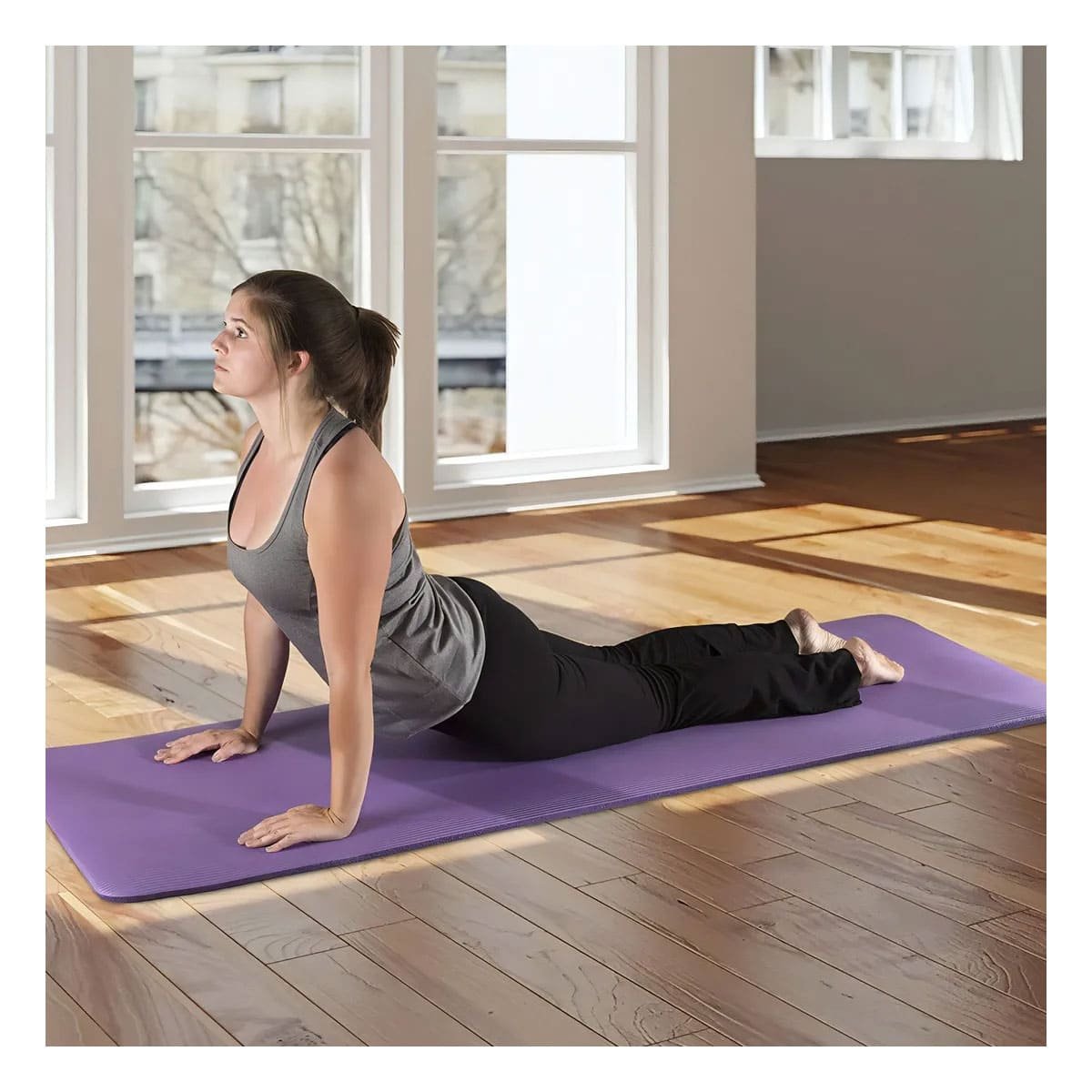PACK6 TAPIZ 10MM ESPUMA MORADO SUAVE Y ANTIDESLIZANTE PARA GIMNASIO Y+REGALO STICKER - 5