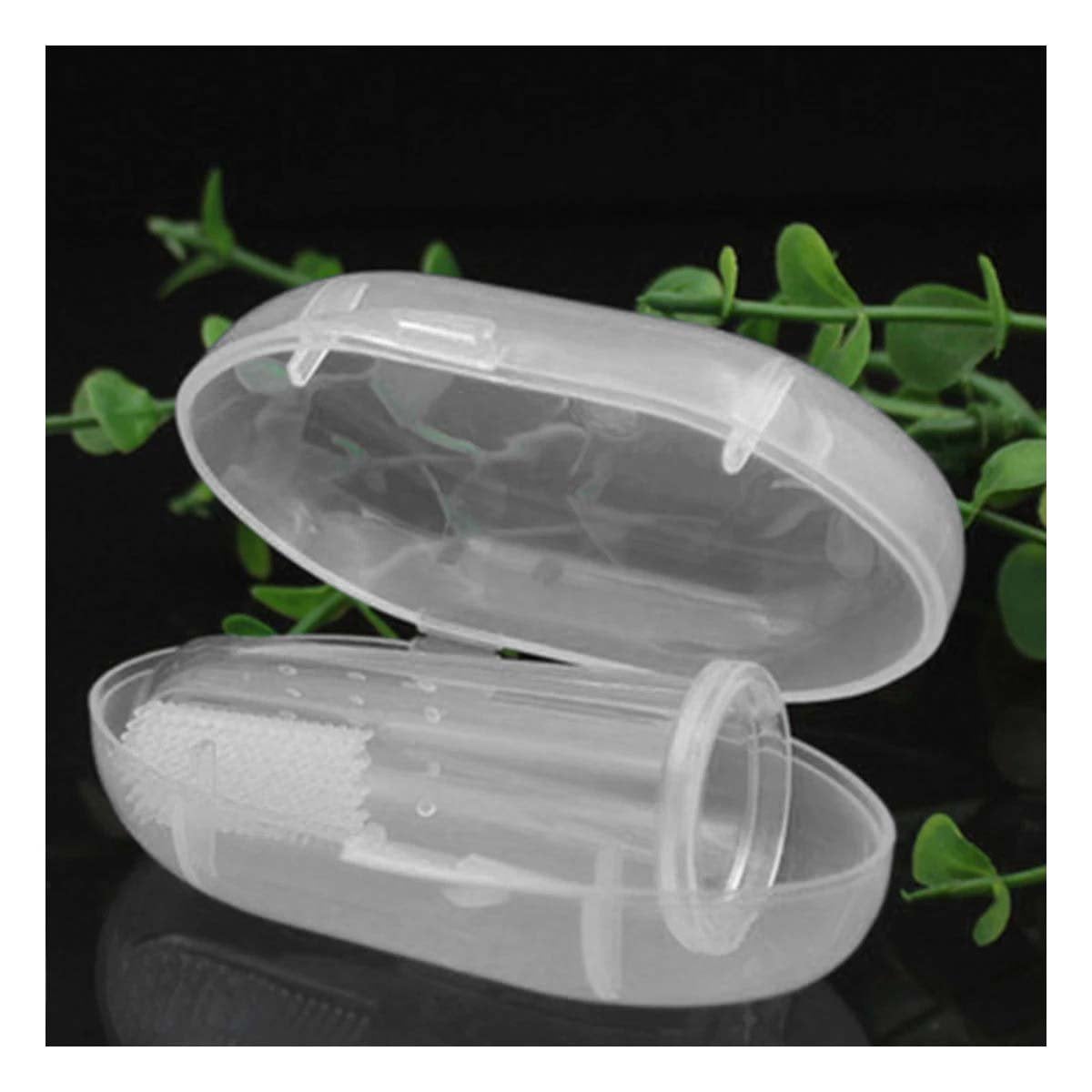 PACK2 MASAJEADOR SILICONA FORMA DEDAL PARA BEBE CON ESTUCHE DE NOVEDAD - 2