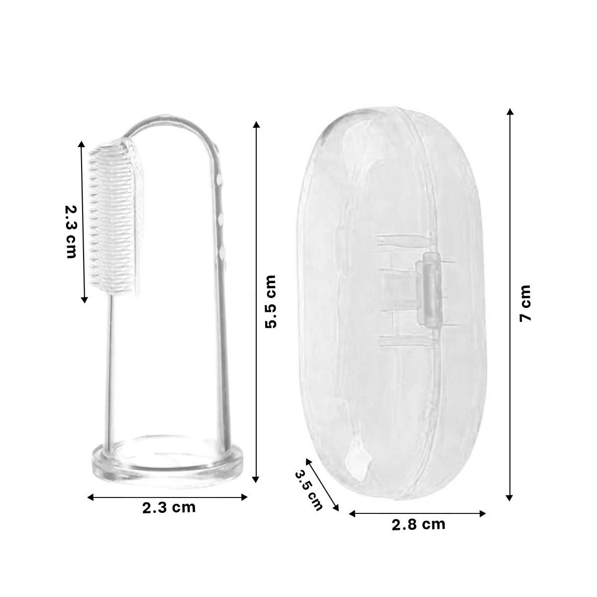 PACK2 MASAJEADOR SILICONA FORMA DEDAL PARA BEBE CON ESTUCHE DE NOVEDAD - 4