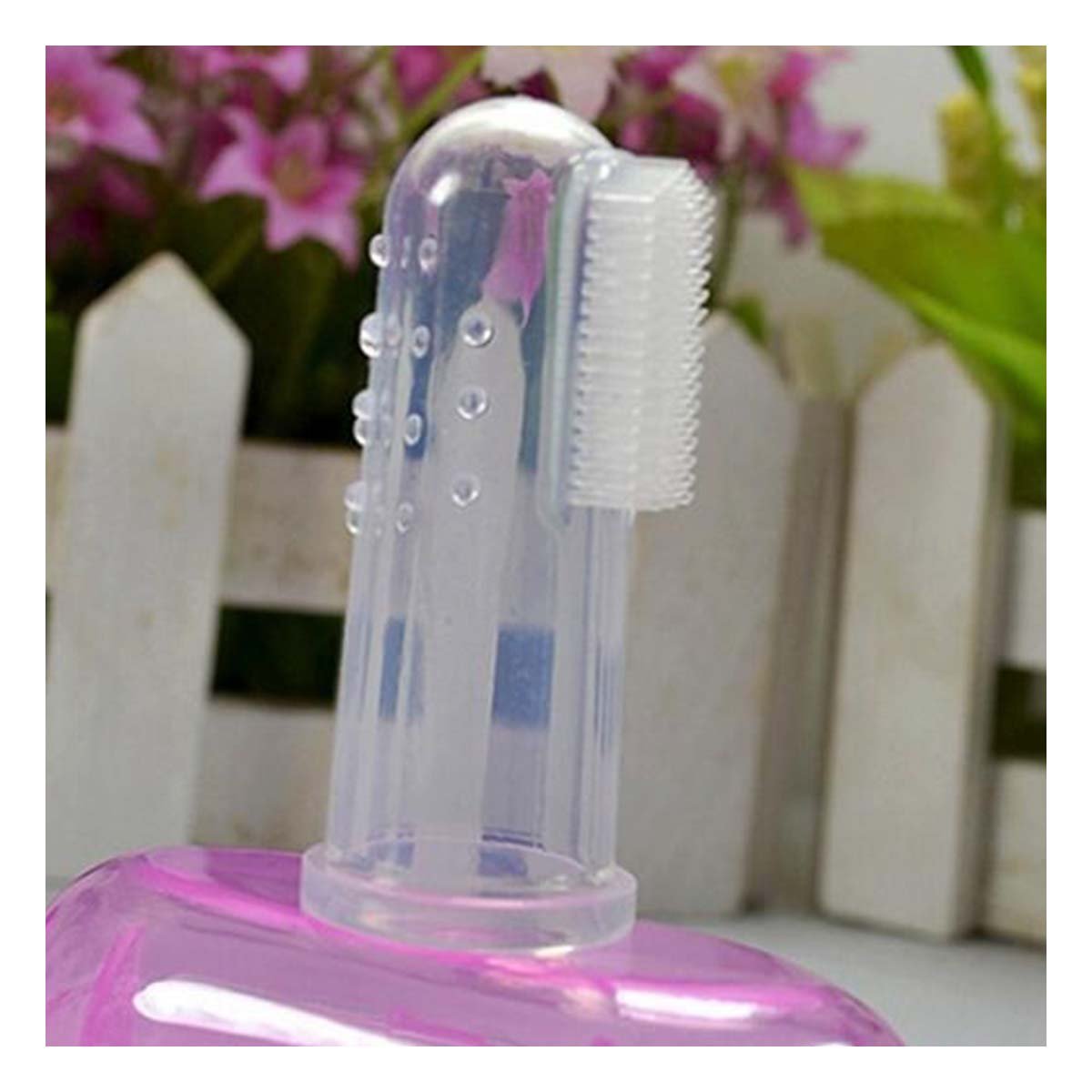 PACK2 ACCESORIO SILICONA ESTILO DEDAL PARA BEBE CON ESTUCHE ROSA PARA BOCA - 5