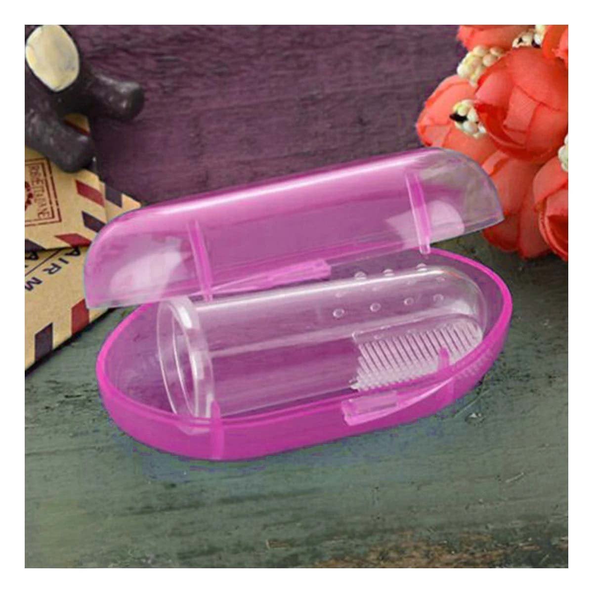 PACK2 CUIDADO BUCAL MODELO DEDAL PARA BEBE CON ESTUCHE ROSA DE PRACTICIDAD Y+PAPEL REGALO - 2