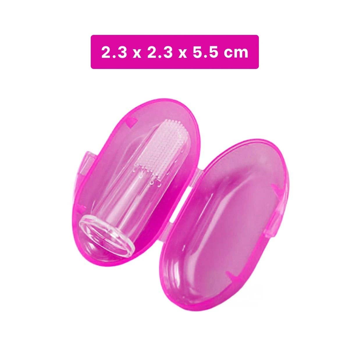PACK2 CUIDADO BUCAL MODELO DEDAL PARA BEBE CON ESTUCHE ROSA DE PRACTICIDAD Y+PAPEL REGALO - 4