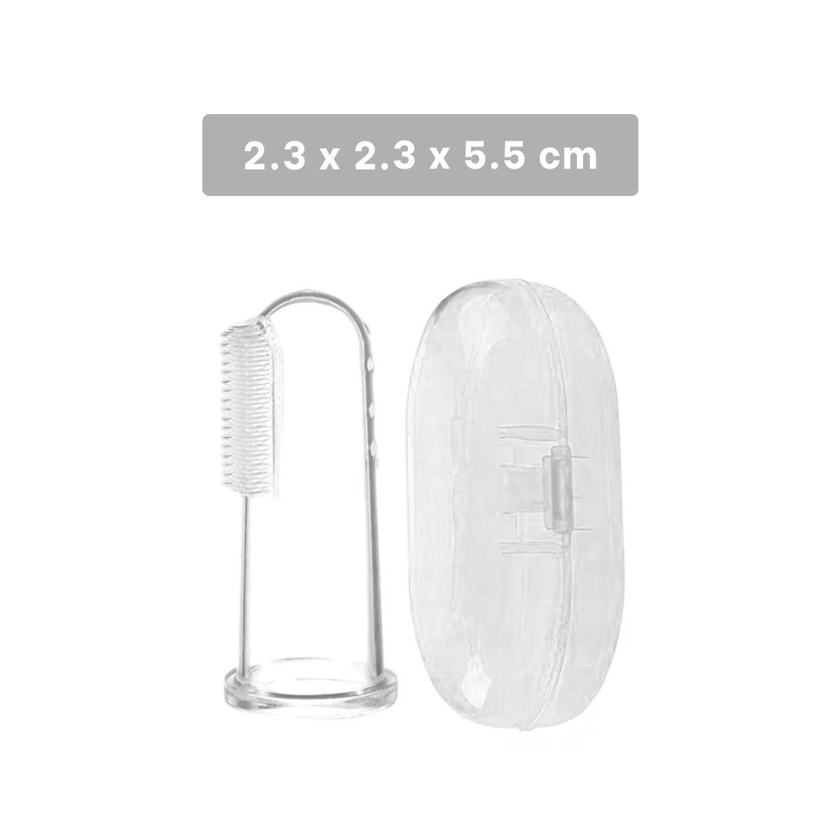 PACK6 CEPILLO SILICONA MODELO DEDAL PARA BEBE CON ESTUCHE DE COMODIDAD Y+PAPEL REGALO - 4