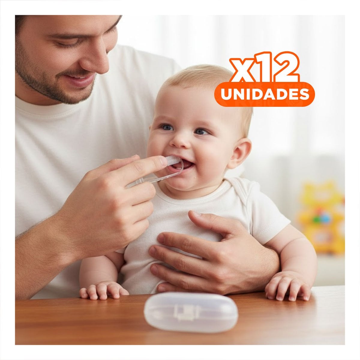 PACK12 CUIDADO DENTAL DISENO DEDAL PARA BEBE CON ESTUCHE CON CALMA - 1