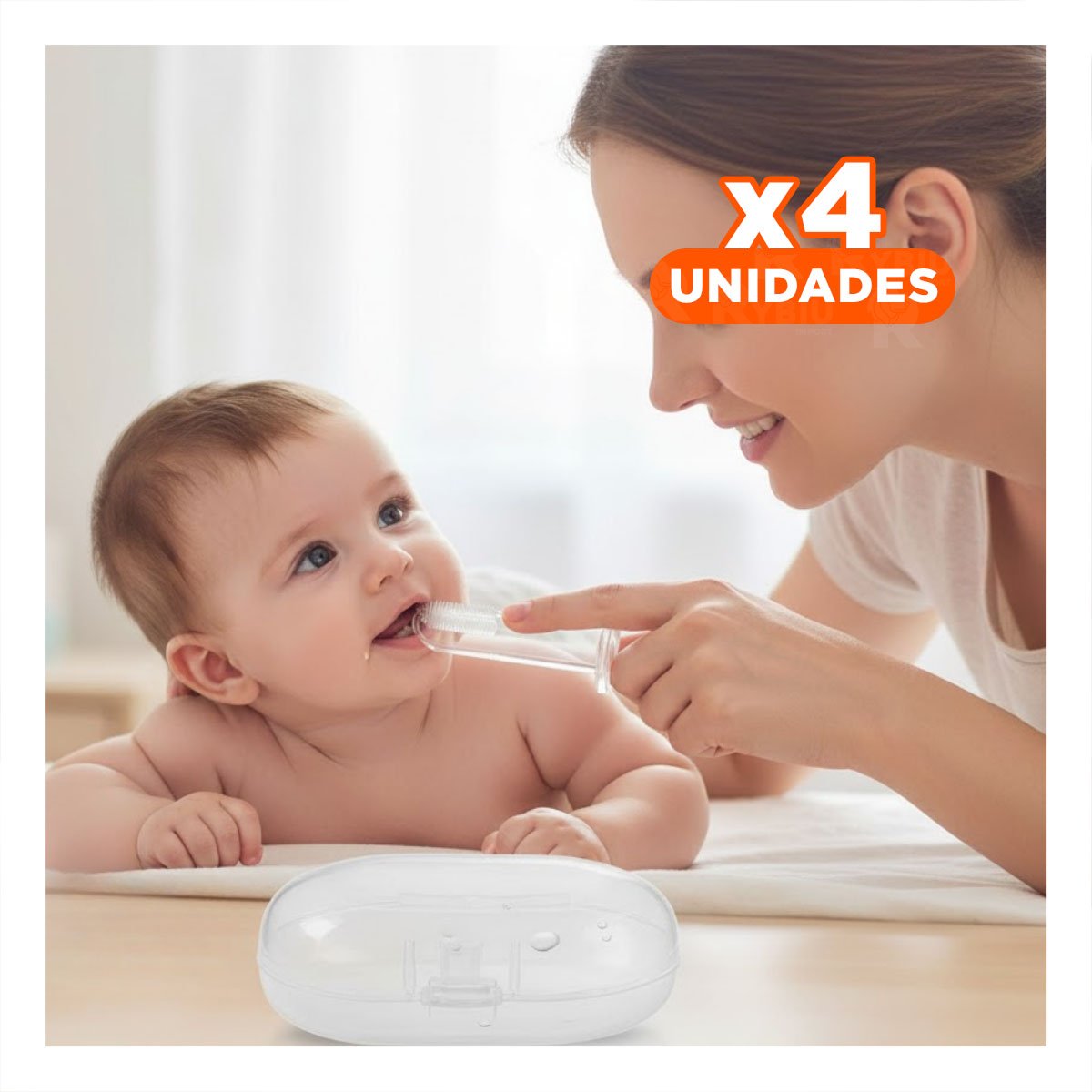 PACK4 ACCESORIO DENTAL MODELO DEDAL PARA BEBE CON ESTUCHE DE RESISTENCIA - 1