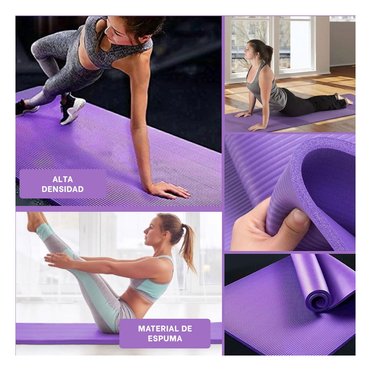 PACK4 PLATAFORMA PRO 10MM ESPUMA MORADO COMODA Y FLEXIBLE PARA ACTIVIDAD Y+REGALO STICKER - 2