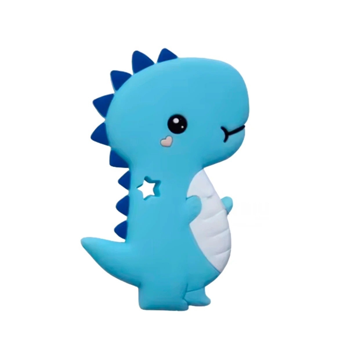 PACK2 MORDEDOR SILICONA DISENO DINOSAURIO PARA BEBE AZUL PARA USO PROLONGADO Y+REGALO STICKER - 2