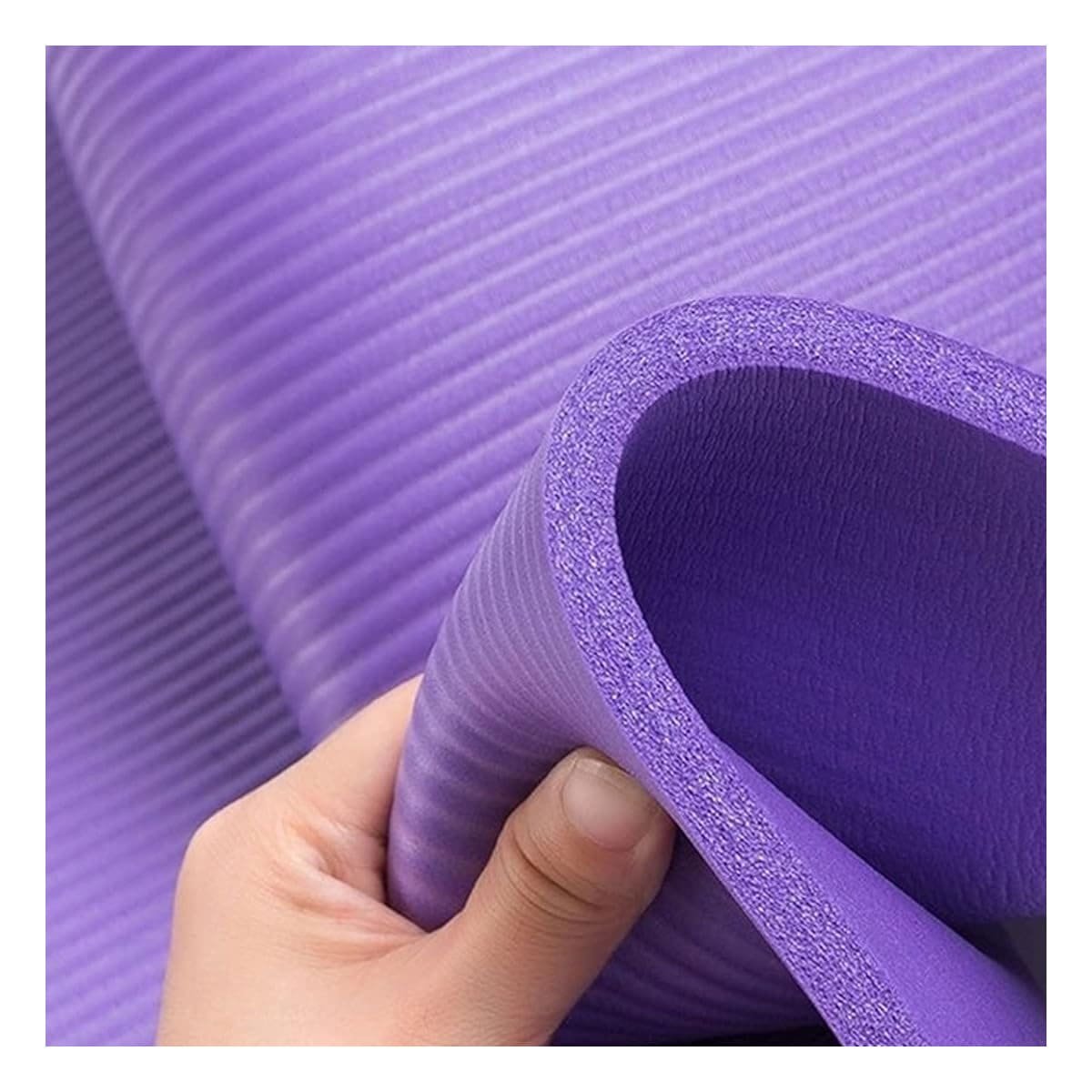 COLCHONETA ANTIDESLIZANTE 10MM ESPUMA MORADO LIGERA Y FLEXIBLE Y+LIGAS REGALO - 2