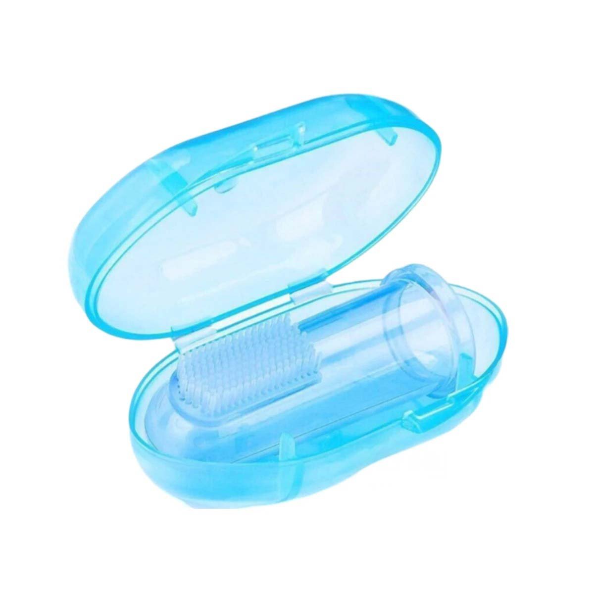 PACK4 ACCESORIO DENTAL MODELO DEDAL PARA BEBE CON ESTUCHE AZUL DE RESISTENCIA Y+PAPEL REGALO - 3