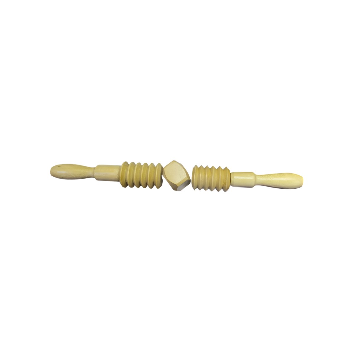 RODILLO CORPORAL DE MADERA 40X4,5CM MOSTAZA CON SUPERFICIE PULIDA Y+PAPEL REGALO - 1