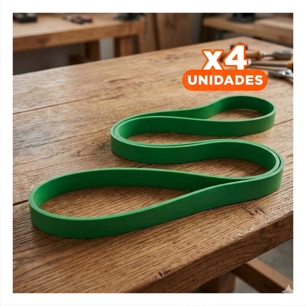 PACK4 TIRA VERDE 25 A 57KG PARA EJERCICIOS FUNCIONALES EN CASA - 1