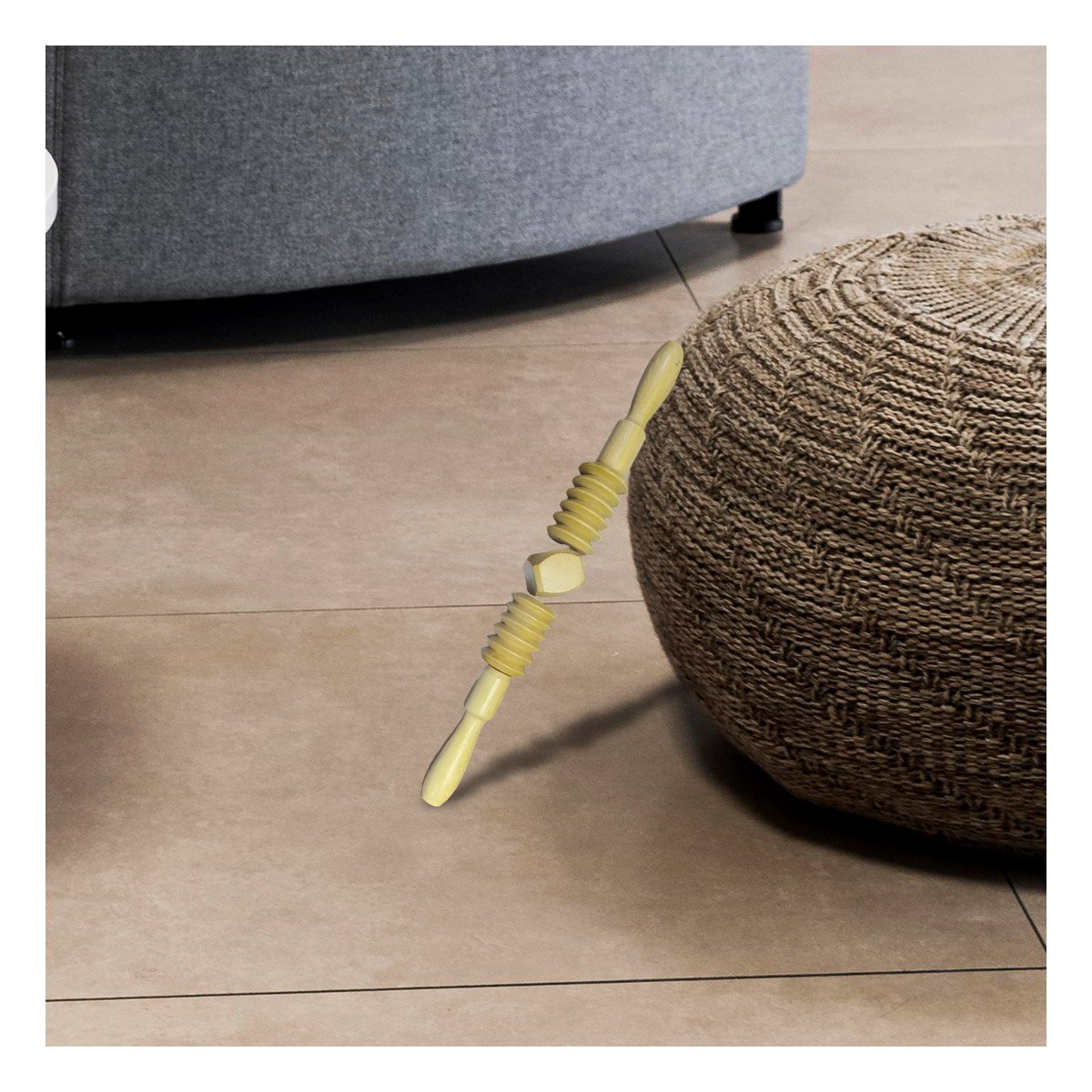 PACK2 HERRAMIENTA MANUAL DE MADERA 40X4,5CM MOSTAZA CON USO CONTINUO - 5