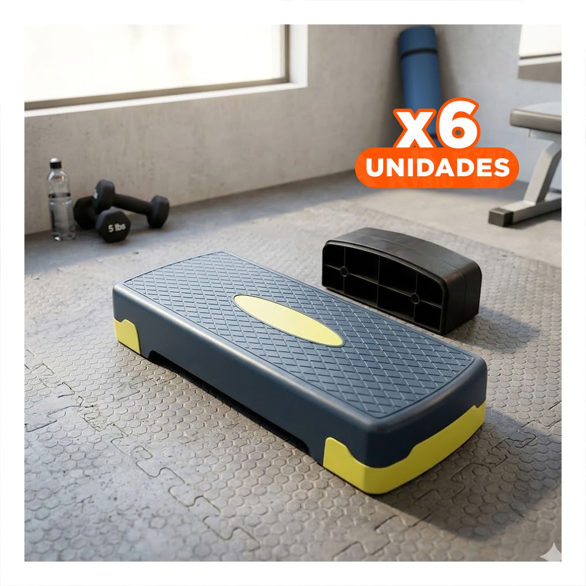 PACK6 EQUIPO DEPORTIVO AMARILLO CON 2 ALTURAS PARA ENTRENAMIENTO Y+REGALO STICKER - 1