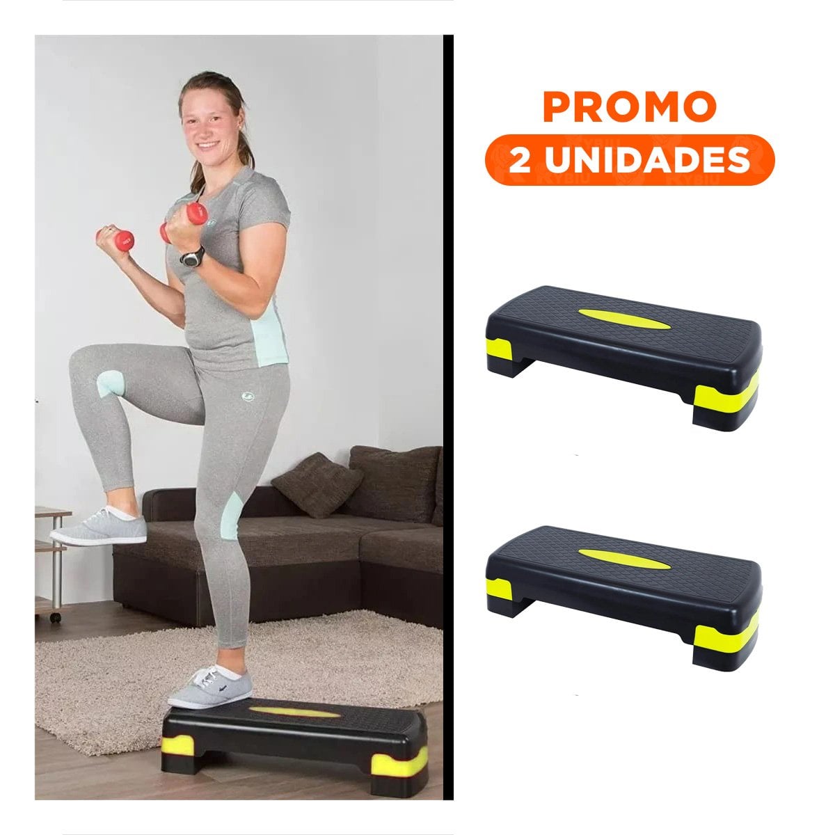 PACK2 BASE FUNCIONAL AMARILLO PARA ENTRENAMIENTO AEROBICO - 1