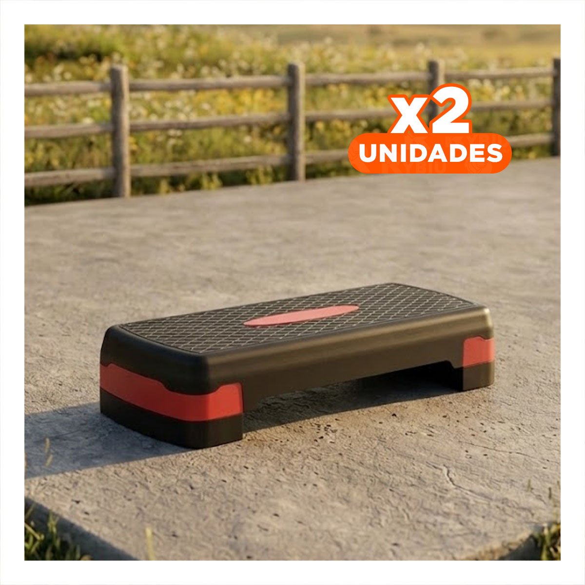 PACK2 TARIMA AEROBICA AJUSTABLE ROJO PARA CARDIO DIARIO Y+REGALO STICKER - 1