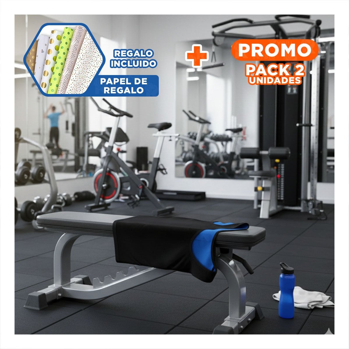 PACK2 CINTURON DEPORTIVO PRO EFECTO SAUNA HOMBRE TALLA 2XL 3XL NEGRO CON SOPORTE Y+PAPEL REGALO - 1
