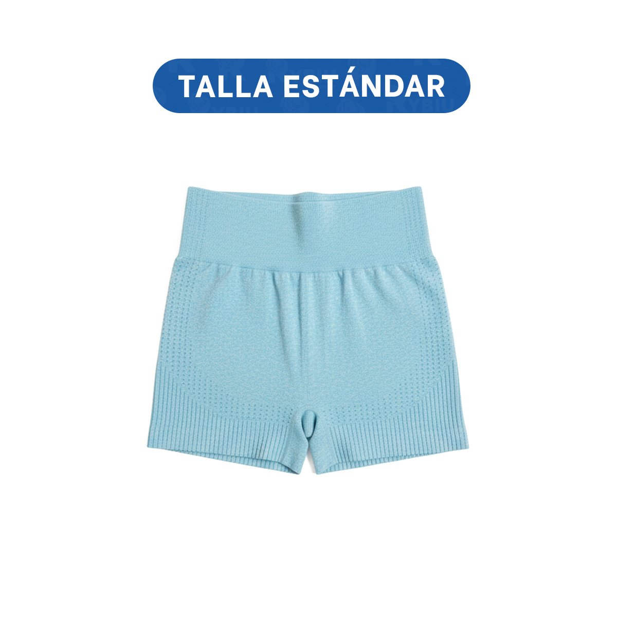 PACK4 DUPLA RUNNING TOP Y SHORT FITNESS YOGA CELESTE CON AJUSTE FLEXIBLE Y+PAPEL REGALO - 4