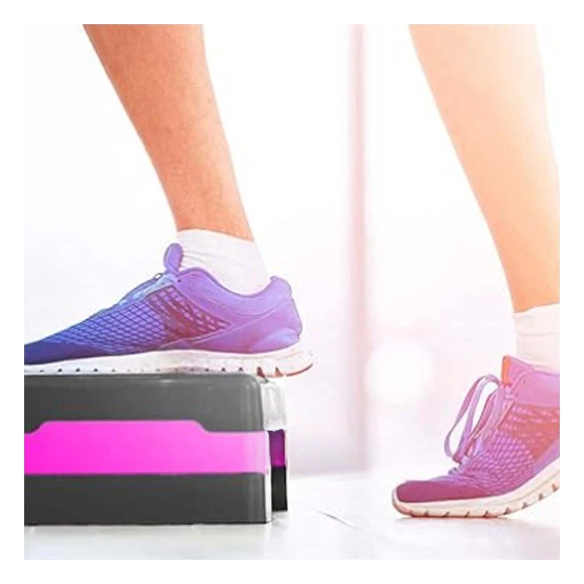 PACK2 TARIMA AEROBICA AJUSTABLE ROSADO PARA CARDIO DIARIO Y+PAPEL REGALO - 5