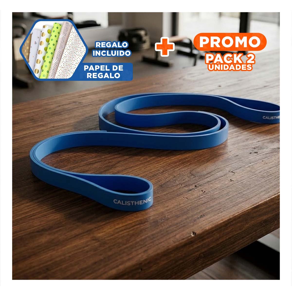 PACK2 TIRA AZUL 29 A 79KG PARA ENTRENAMIENTO DE FUERZA Y+PAPEL REGALO - 1