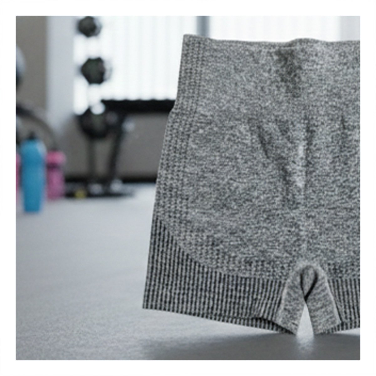 PACK6 EQUIPO YOGA TOP Y SHORT FITNESS YOGA PLOMO CON COMPRESION LIGERA Y+REGALO STICKER - 5