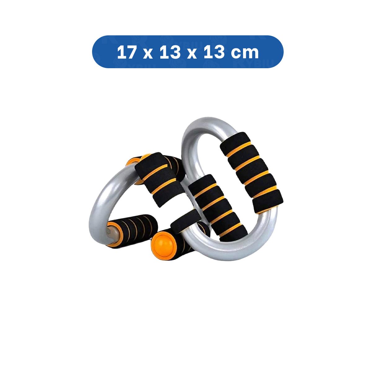 PACK2 ACCESORIO MUSCULAR PUSH UP EN FORMA DE S NARANJA CON APOYO ESTABLE - 4