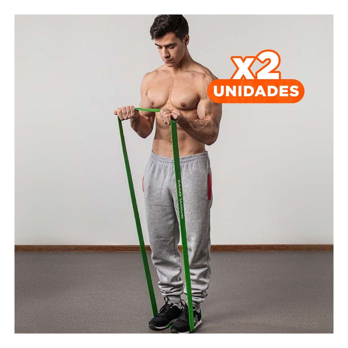 PACK2 TIRA VERDE 25 A 57KG PARA RUTINAS DE ESPALDA Y+REGALO STICKER - 1