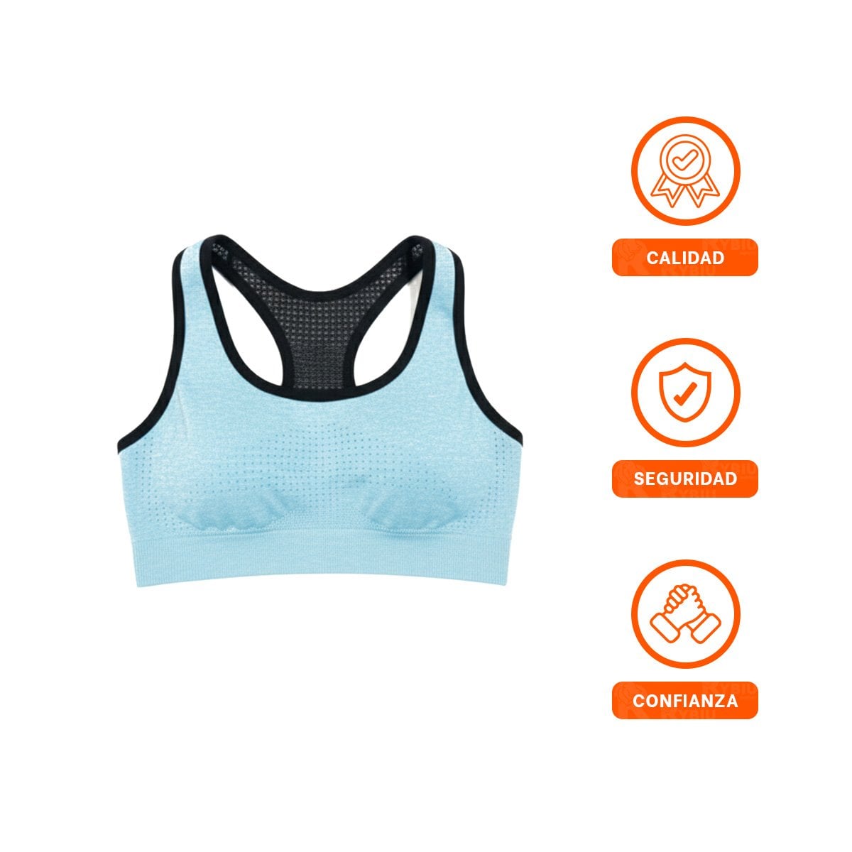 PACK6 EQUIPO YOGA TOP Y SHORT FITNESS YOGA CELESTE CON COMPRESION LIGERA Y+REGALO STICKER - 2