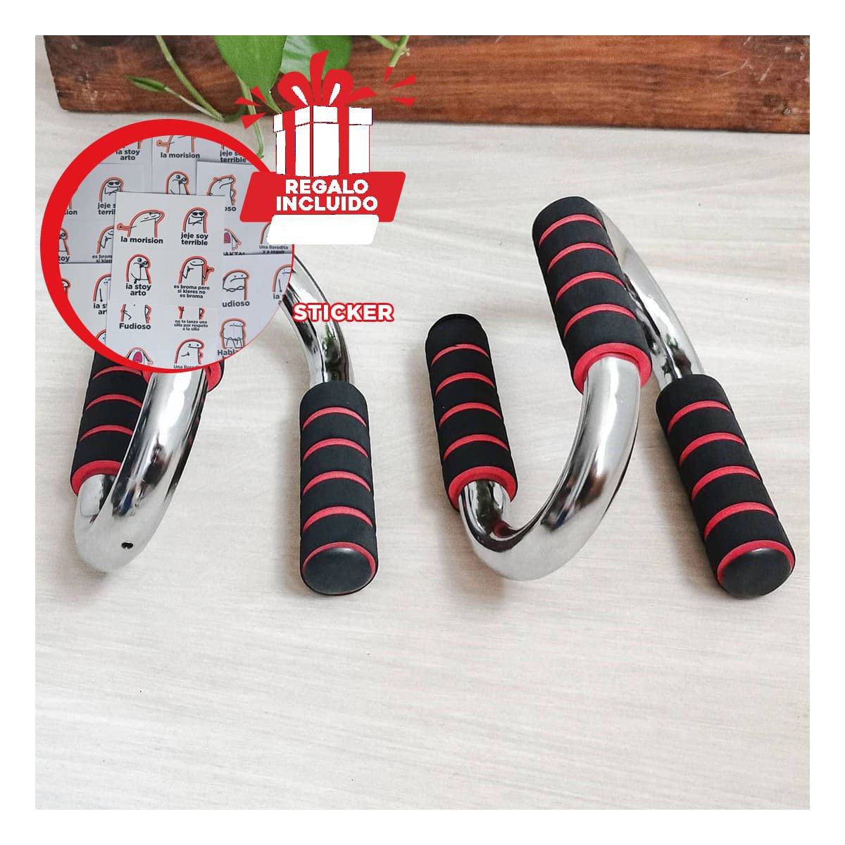 SISTEMA DEPORTIVO EN FORMA DE S ROJO PARA CALISTENIA EN CASA Y+REGALO STICKER - 1