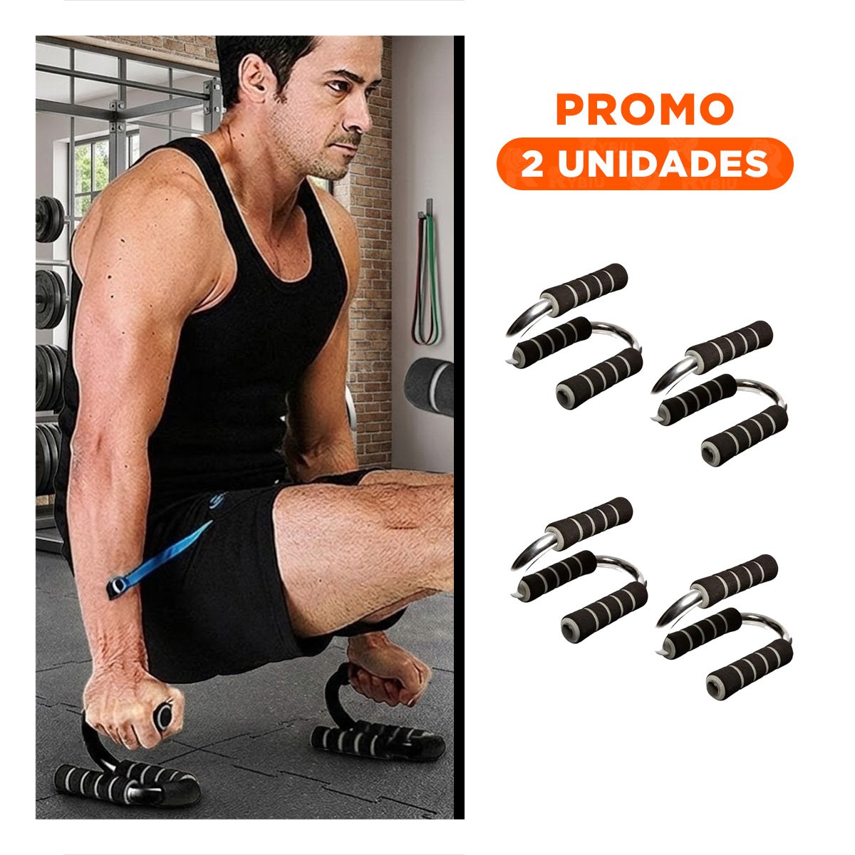 PACK2 IMPLEMENTO PARA FLEXIONES EN FORMA DE S GRIS ERGONOMICO - 1