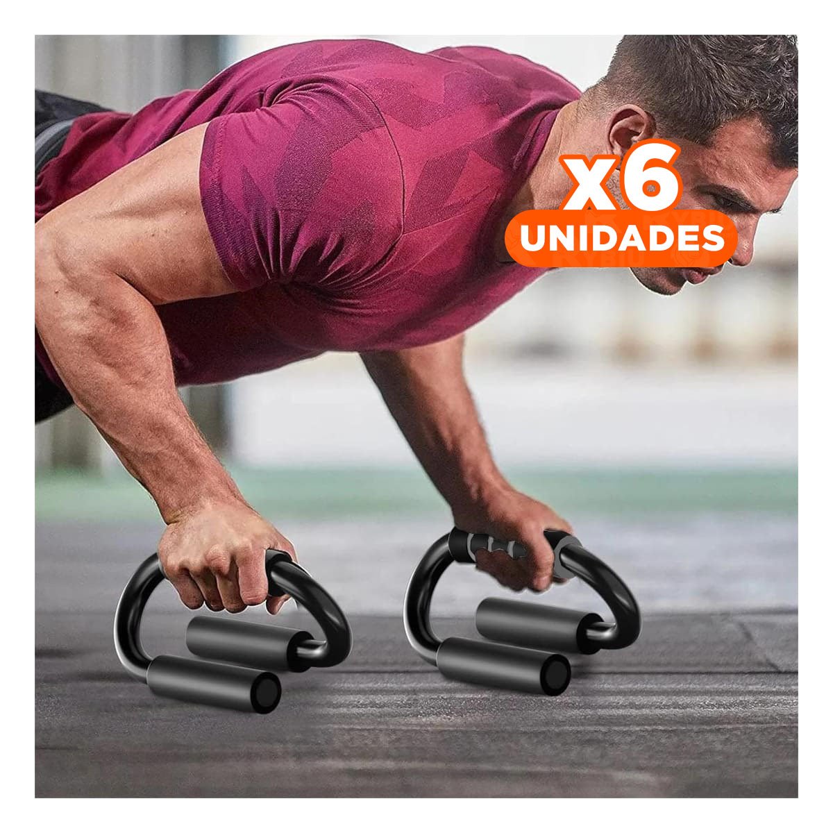 PACK6 DISPOSITIVO FITNESS EN FORMA DE S GRIS PARA TRABAJO FUNCIONAL Y+REGALO STICKER - 1