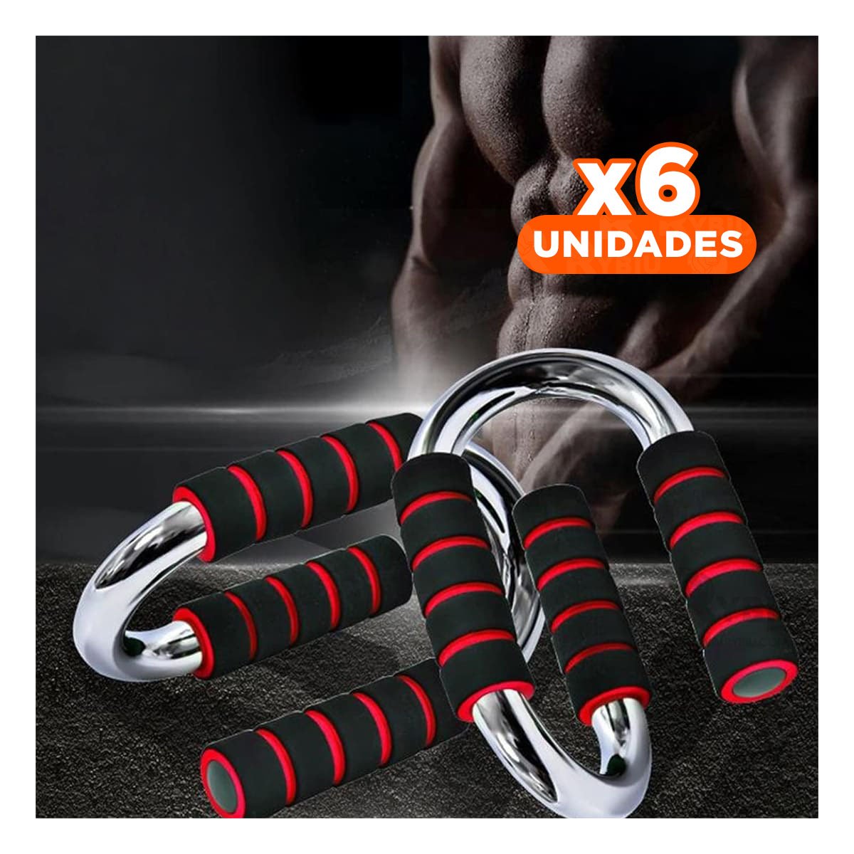 PACK6 DISPOSITIVO FITNESS EN FORMA DE S ROJO PARA TRABAJO FUNCIONAL Y+REGALO STICKER - 1