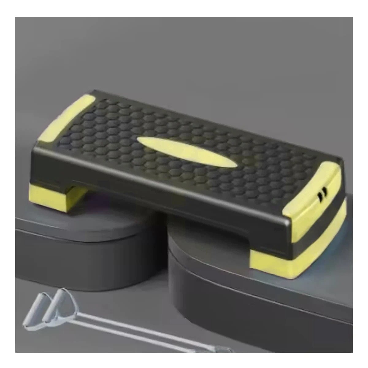 BASE AEROBICA AMARILLO DE 2 NIVELES PARA ENTRENAMIENTO EN CASA Y+PAPEL REGALO - 2